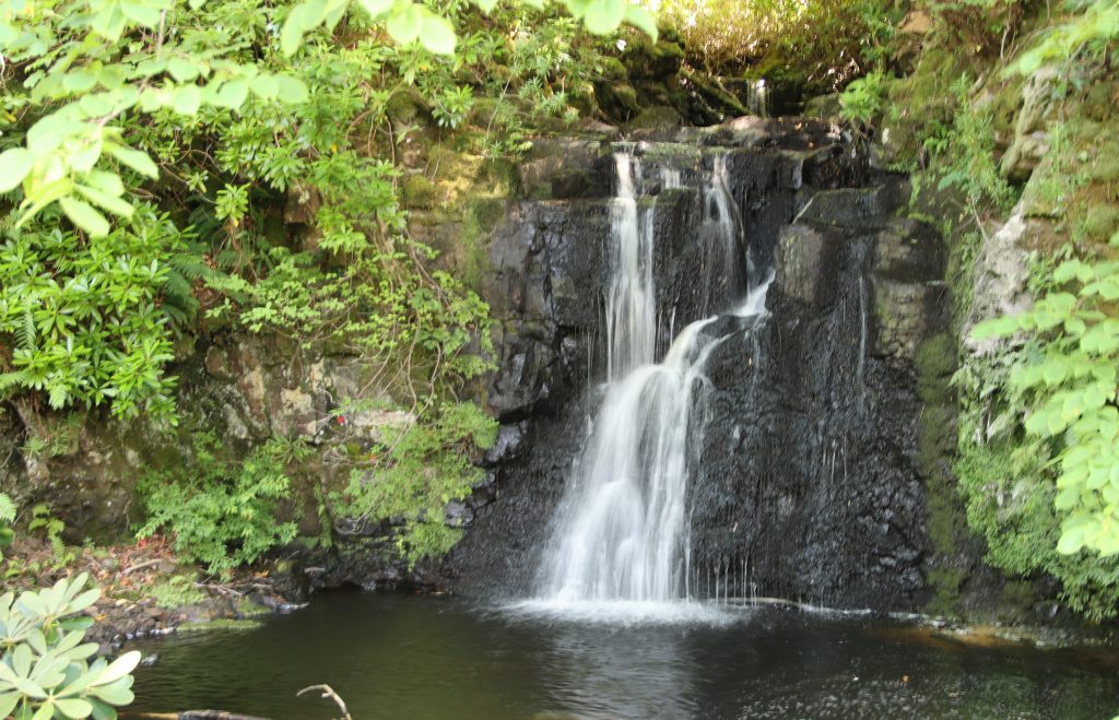 Dunvegan castle gardens waterfall